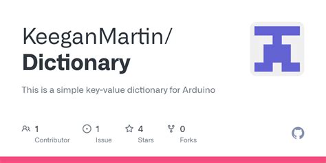 arduino dictionary|Dictionary/README.md at master · KeeganMartin/Dictionary.